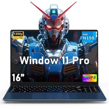 16 Inch Laptop Computer, Gaming Laptop 2025, 16GB RAM 1TB SSD, N150 Processor(Up to 3.6GHz), FHD 1920 * 1200, 180° Open, Backlit, BT4 WIFI5, Windows 11 Pro, 6000mAh/46.2Wh, Premium Navy