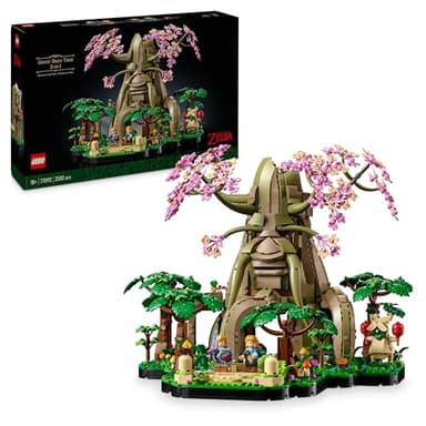 LEGO The Legend of Zelda Great Deku Tree 2-in-1 - Collectible Display Set with Princess Zelda & 3 Link Minifigures - Building Kit for Adults & Gift Idea for Gaming Fans - 77092