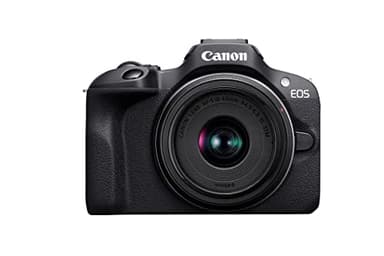 Canon EOS R100 + RF-S 18-45mm F4.5-6.3 IS STM Lens - Entry-level Mirrorless Camera designed for families to capture life long memories, paired with an everyday compact lens. (Renewed)