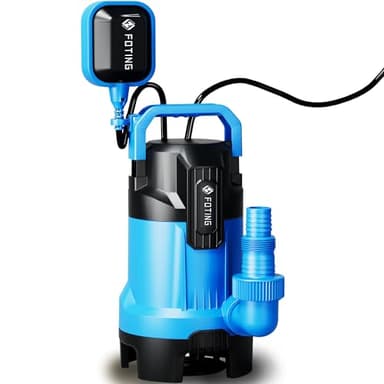 FOTING 16000 L/H Submersible Water Pump with Float Switch, 550W Electric Sump Pumps for Dirty/Clean Water, Portable Water Pump for Garden Pond, Pools, Ditches