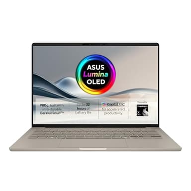 ASUS Zenbook 14 OLED UX3407QA Laptop | 14.0” Full HD OLED Screen | CoPilot+ PC | 32 Hour Battery | Qualcomm Snapdragon X Plus X1P-42-100 | 32GB LPDDR5X RAM | 1TB SSD | Backlit Keyboard | Windows 11