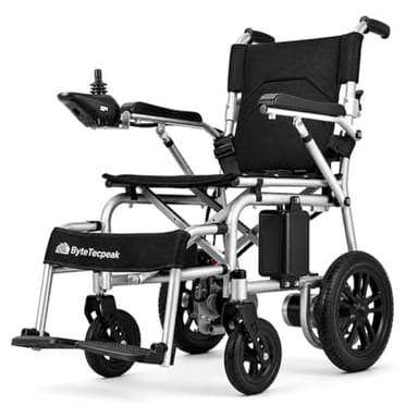 D12 Electric Wheelchair for Adults,Folding Electric Wheelchair ith Long Range up to 20 KM,Load 150 kg, Foldable for Transport, Anti-tilt System & Safety Brakes, for Everyday and Outdoor Use