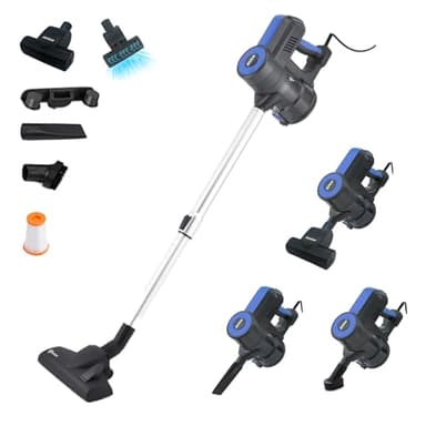 Akitas S12 Corded Vacuum Cleaner 2 in 1 Handheld Stick With German Wessel Werk Head + Pet Turbo Head Light Weight