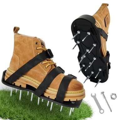 Lawn Aerator Shoes,Soil Grass Aeration Shoes with Heavy Duty Spiked Sandals and Adjustable Straps for Yard Patio Lawn Garden