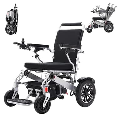 Foldable Electric Wheelchair for Adults, 500W Dual Motor All Terrain Power Wheelchair, 15 Miles Range Lightweight Mobility Chair for Indoor Outdoor (500W-VAT Exempt)