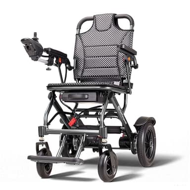 D04 Foldable Lightweight Electric Wheelchair with 500W Motor, 10Ah Battery, 20 km Range, 150 kg Load, Puncture-Proof Tyres – for Seniors & Limited Mobility Users